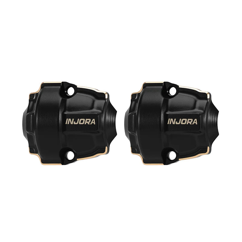 INJORA Black Coating Brass Diff Covers for 1/32 Redcat Ascent-32 (ASC32-07)