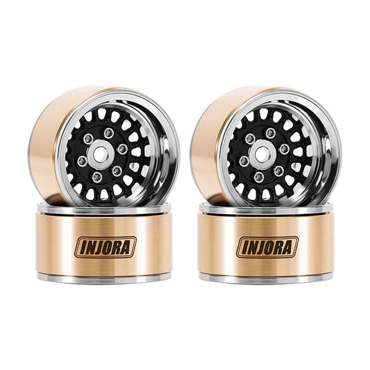 INJORA 1.0" ModuWheel Brass & Aluminum Wheels for 1/18 1/24 RC Crawlers