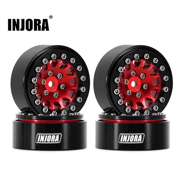 INJORA 1.3" Aluminium Beadlock Wheels for 1/24 1/18 RC Crawler (W1311)