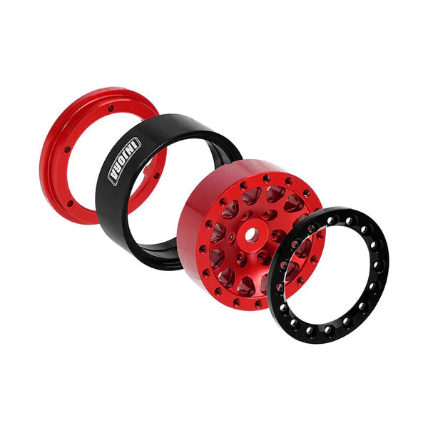 INJORA 1.3" Aluminium Beadlock Wheels for 1/24 1/18 RC Crawler (W1311)