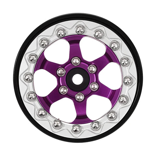 INJORA 1.3" -5.25mm Offset Aluminium Beadlock Wheels for 1/24 1/18 RC Crawler (W1313)