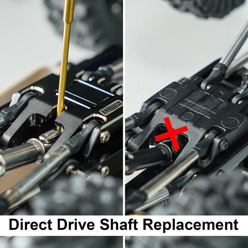 INJORA 53g/pcs Brass Skid Plate Transmission Mount for 1/18 TRX4M (4M-67)