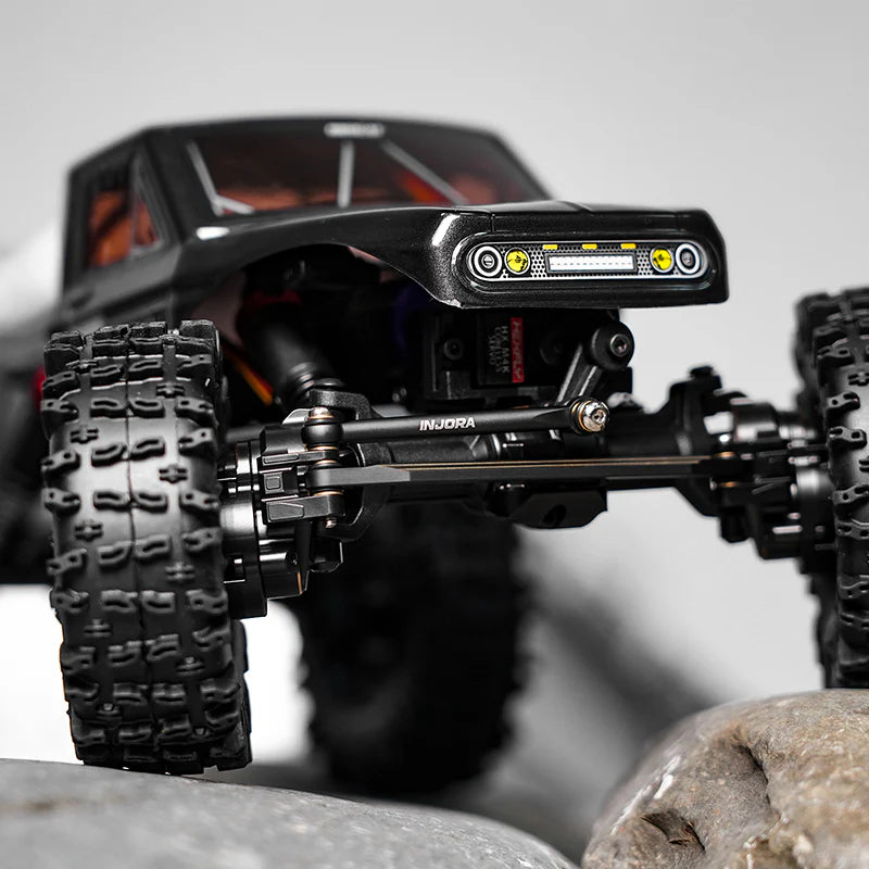 INJORA Black Brass Steering Links for 1/18 Redcat Ascent-18