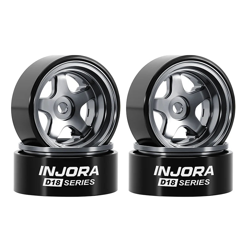 INJORA 0.7" D18 5-Spoke Aluminum Wheels for 1/30 SCX30 (W7002)