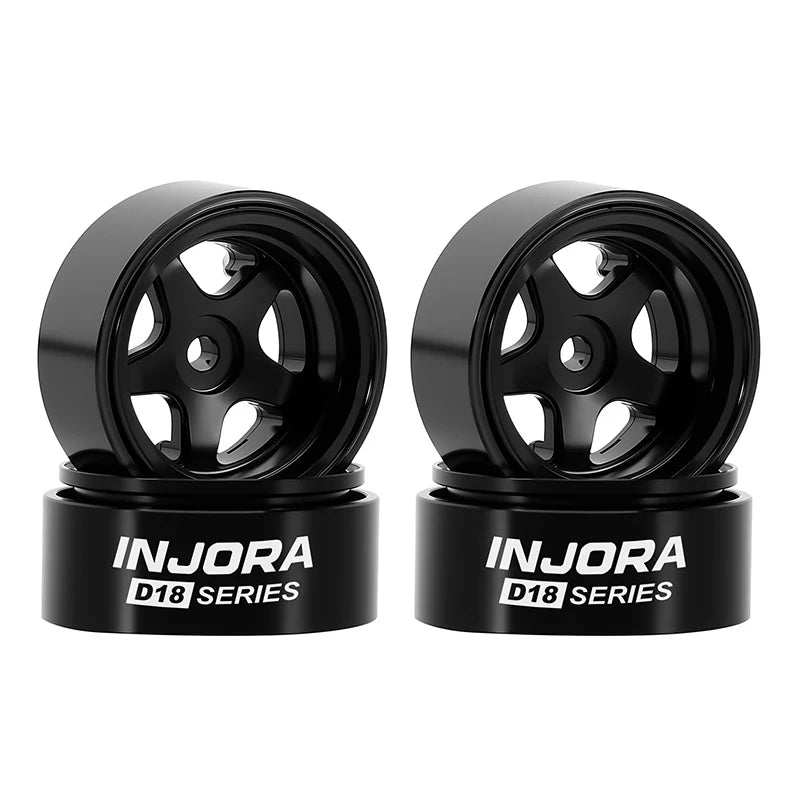 INJORA 0.7" D18 5-Spoke Aluminum Wheels for 1/30 SCX30 (W7002)