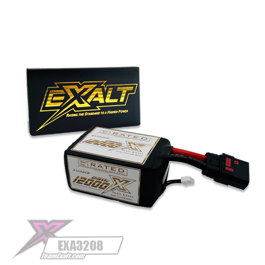 Exalt X-Rated 2S 250C Drag Race Lipo Battery (7.4V/12,000mAh) w/QS8 Connector (EXA3208)