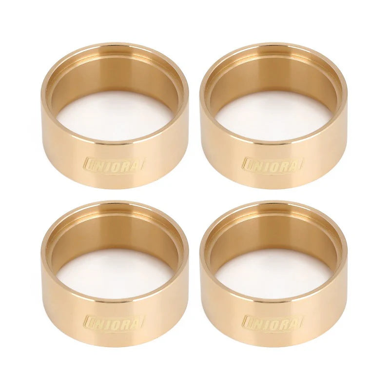 Brass 1.9" Beadlock Wheel Weights - 110g Each, 4Pcs Set For TRX4, SCX10, Redcat RC Crawlers