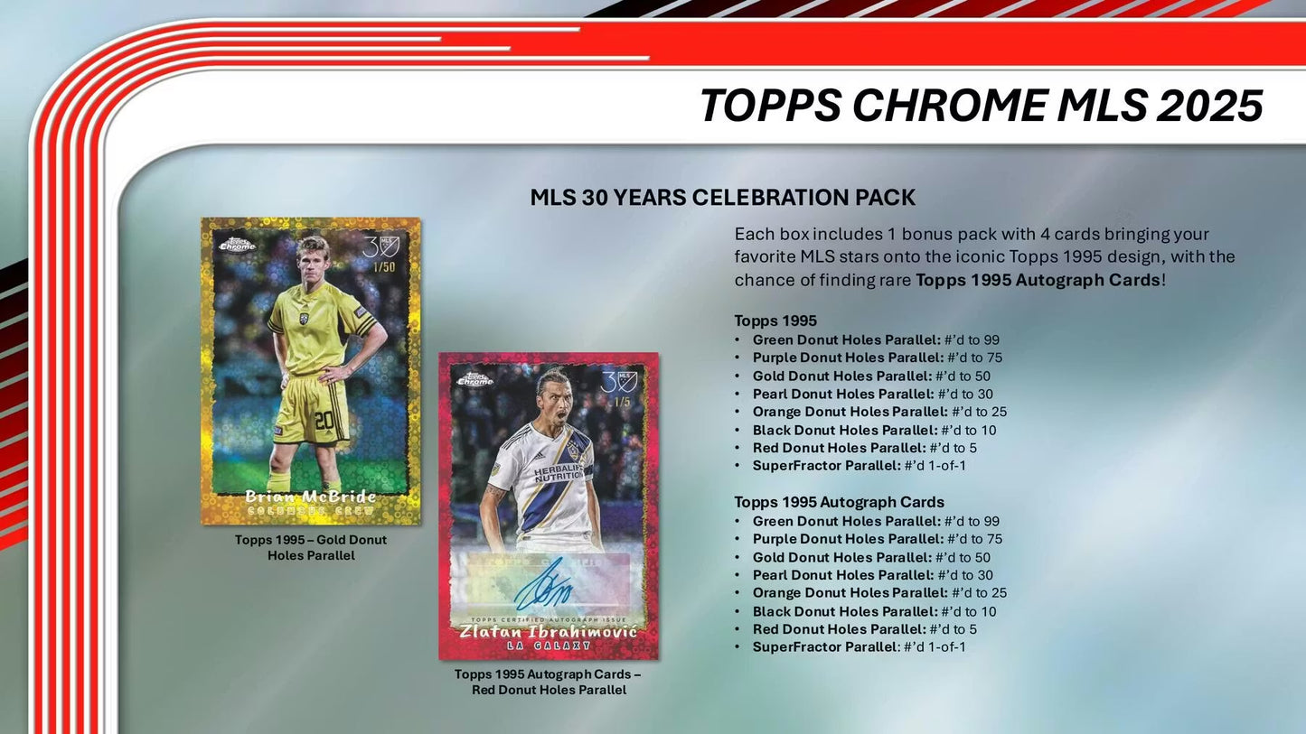 2025 Topps MLS Major League Soccer Chrome Hobby Box