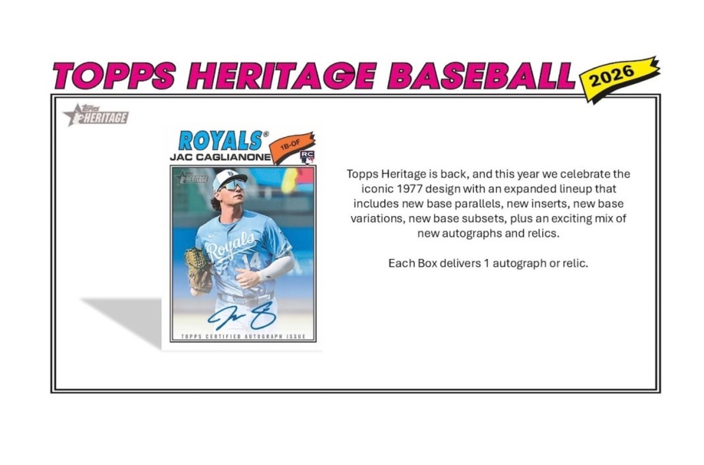 2026 Topps Heritage Baseball Hobby Box