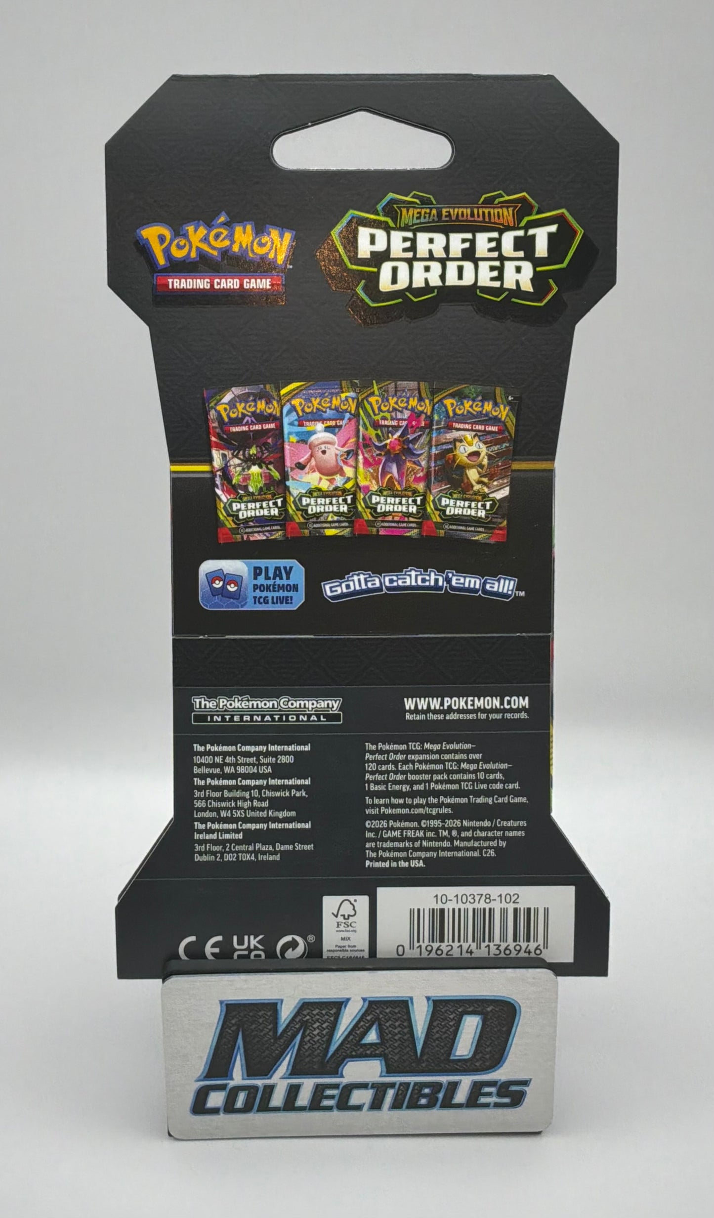 Pokémon Mega Evolution Perfect Order Booster Pack English Zygarde 10 Cards 2026