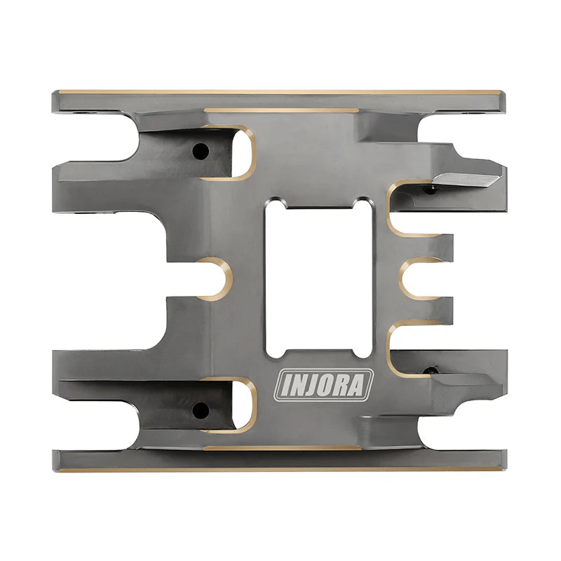INJORA 53g/pcs Brass Skid Plate Transmission Mount for 1/18 TRX4M (4M-67)