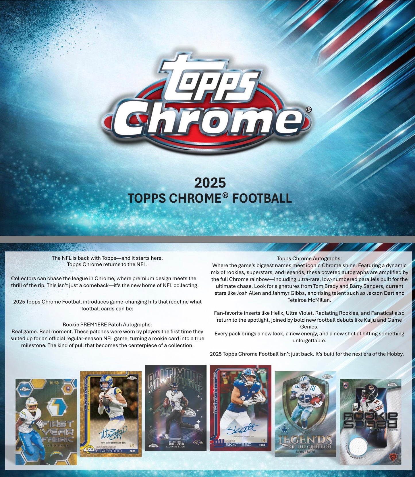 2025 Topps Chrome Football Hanger Box