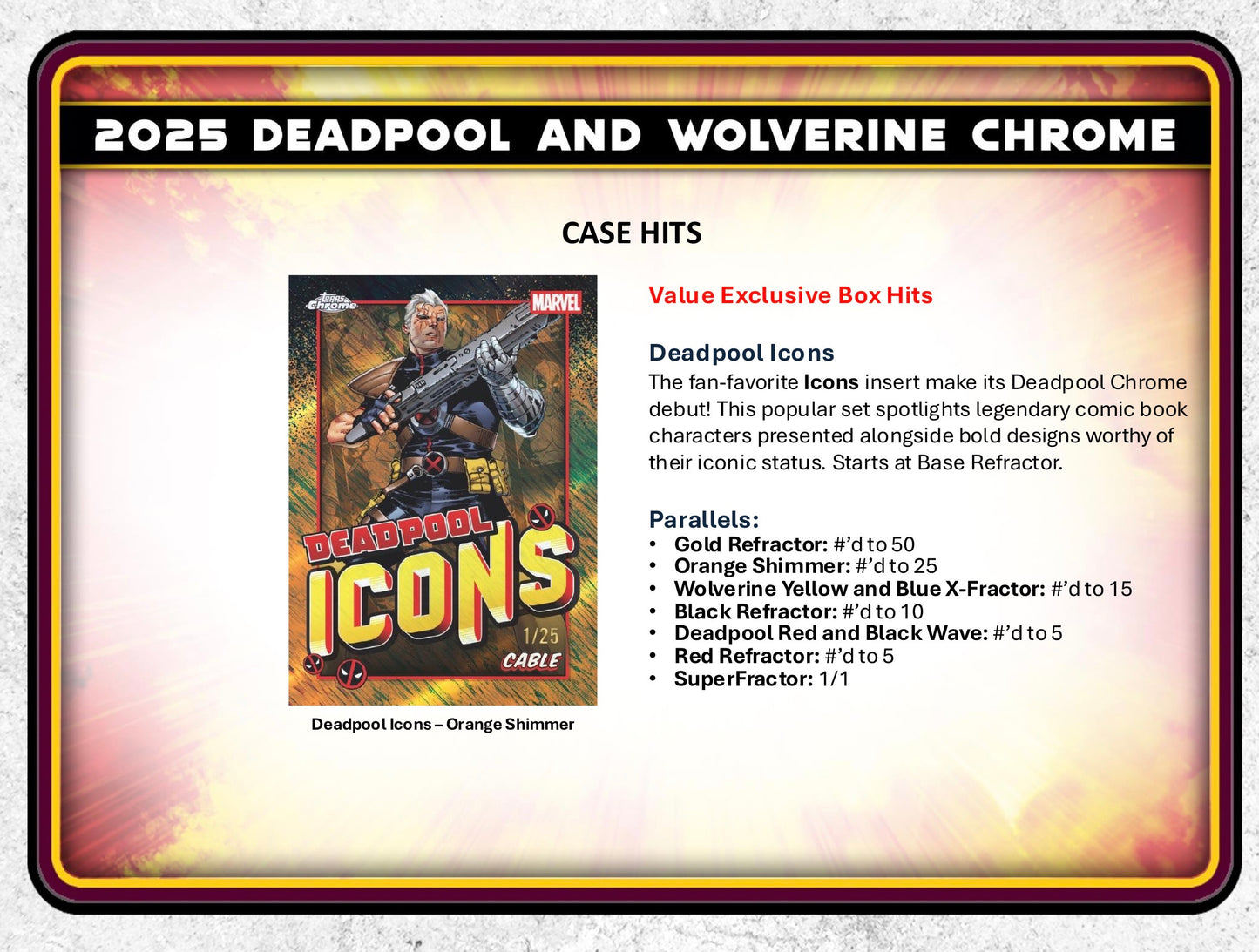 2025 Topps Chrome Marvel Deadpool Blaster Box