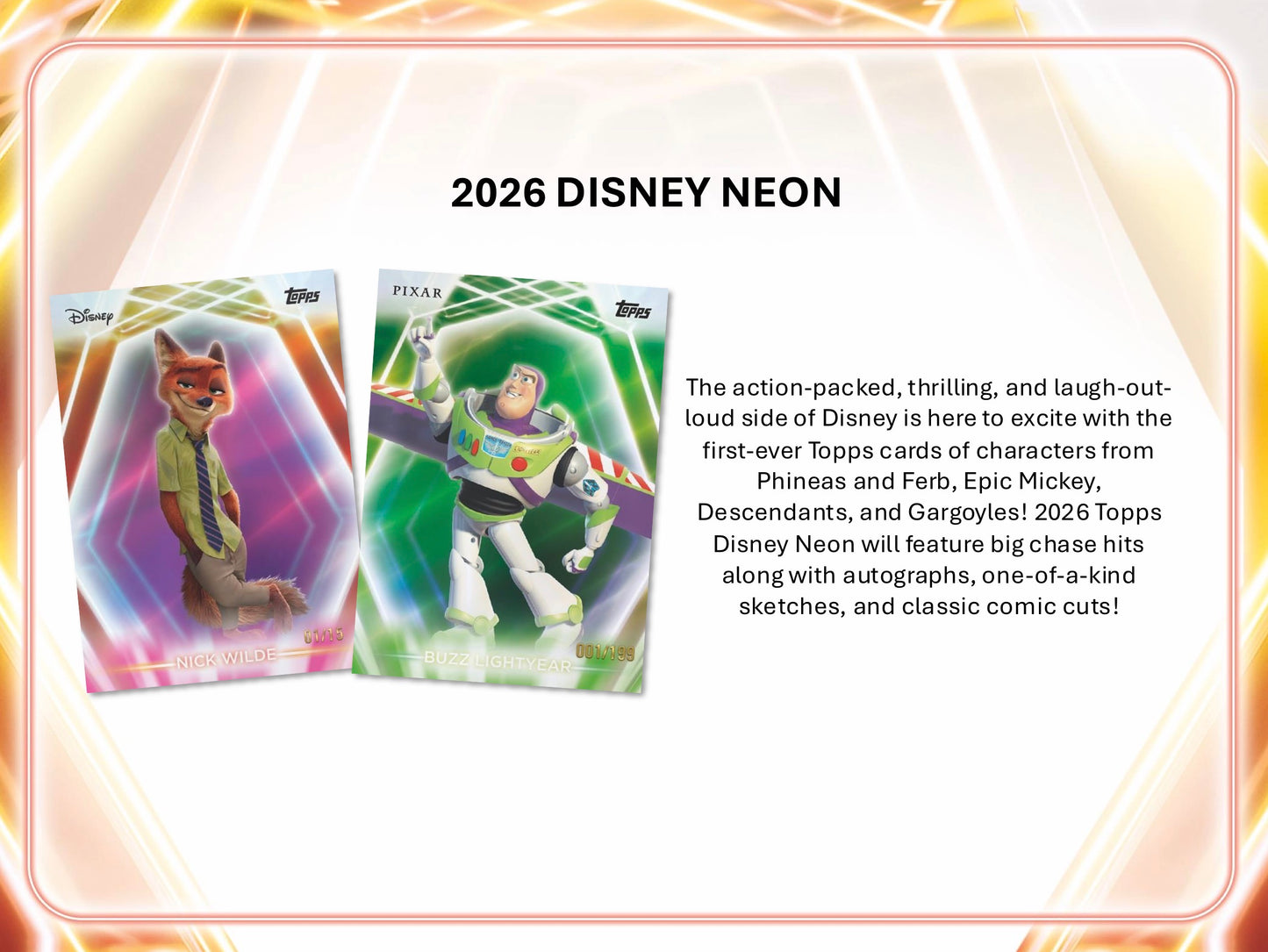 2026 Topps Disney Neon Hobby Box