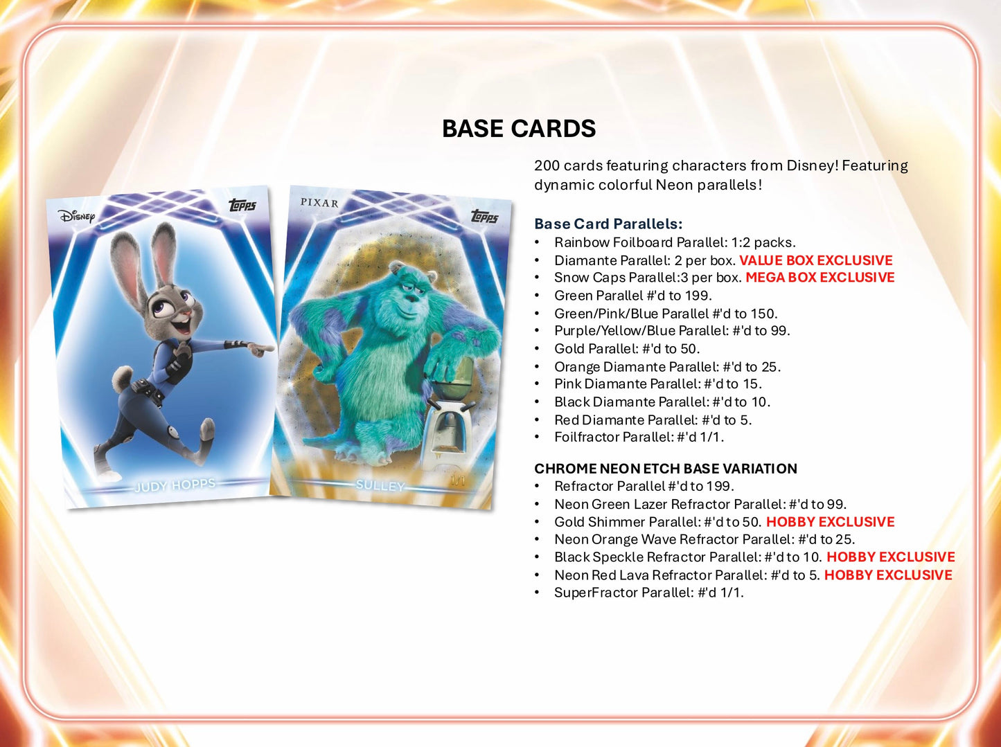 2026 Topps Disney Neon Hobby Box
