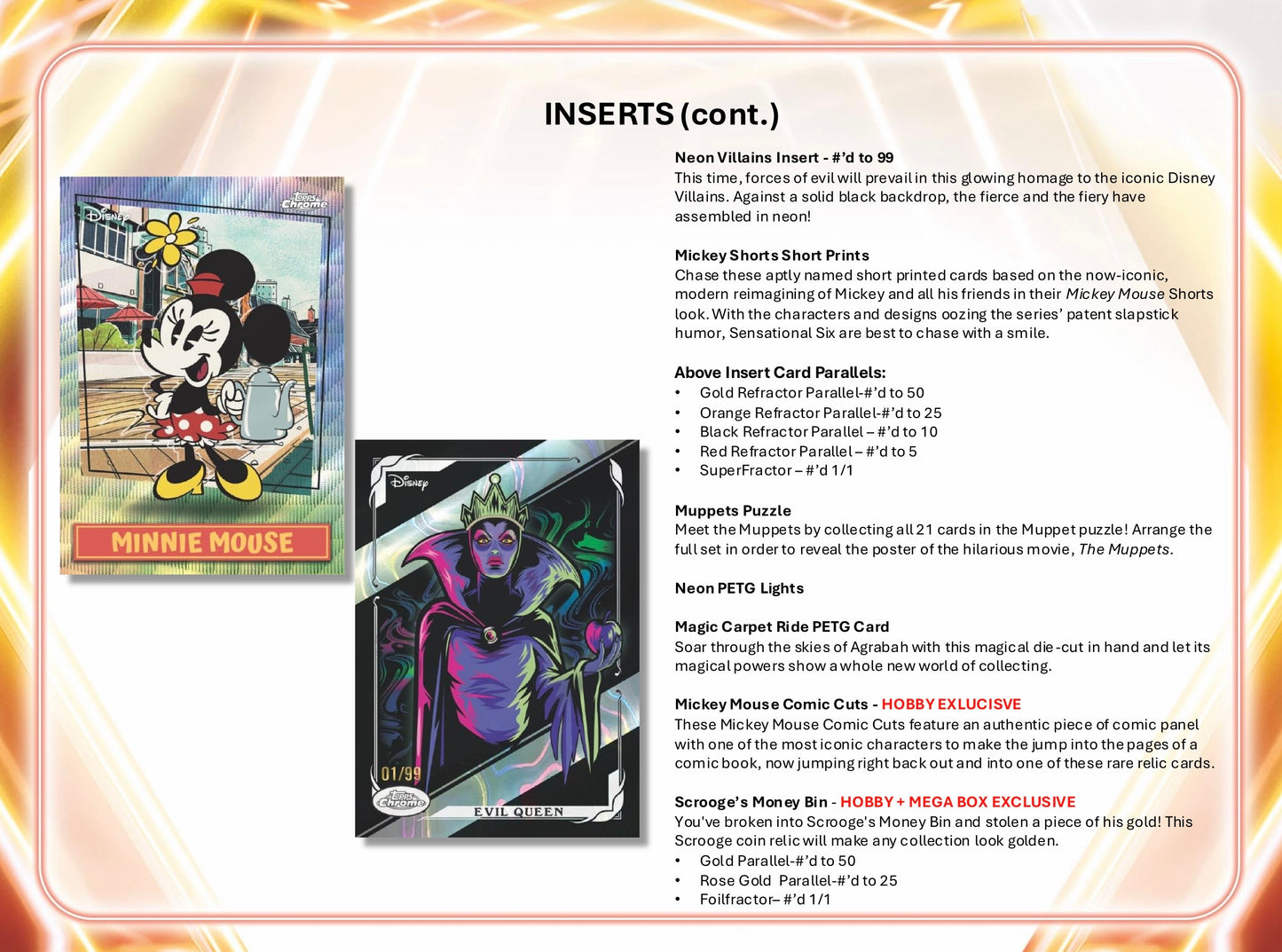 2026 Topps Disney Neon Hobby Box