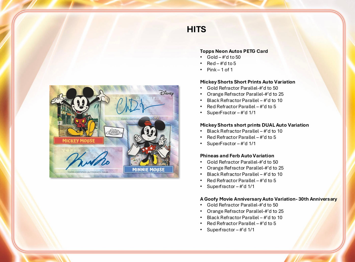 2026 Topps Disney Neon Hobby Box