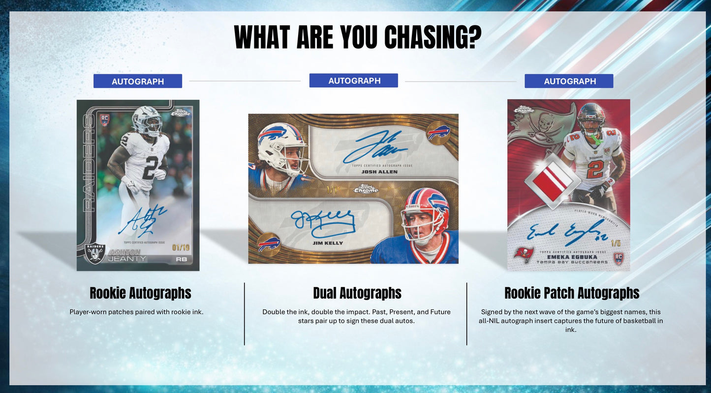 2025 Topps Chrome Football Blaster Box
