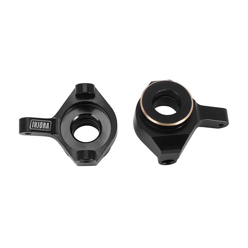 INJORA 2pcs Black Brass Front Steering Knuckles Counter Weights for SCX24 AX24