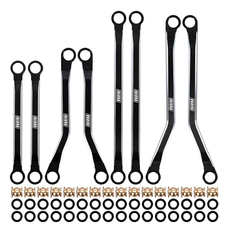 INJORA Aluminum High Clearance Chassis Links Set for 1/18 TRX4M Defender Bronco