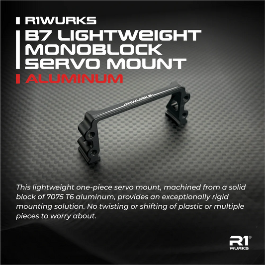 R1WURKS B7 lightweight Monoblock Servo Mount, Aluminum
