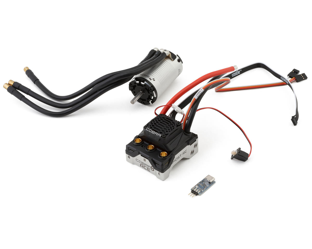 Ghost RC Cobra 8 ACE No Prep Drag Brushless ESC Combo w/1408 Motor With Adjustable Timing Endbell (7000kV)