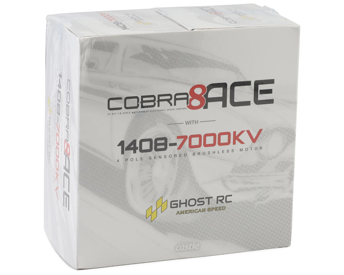 Ghost RC Cobra 8 ACE No Prep Drag Brushless ESC Combo w/1408 Motor Wit ...