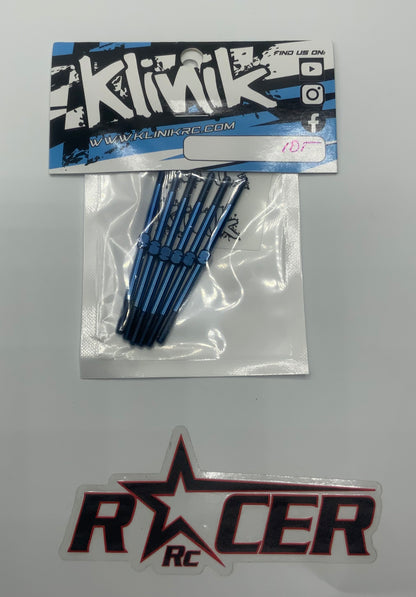 Klinik RC RC10T Titanium Turnbuckle Set (6pcs) 3mm