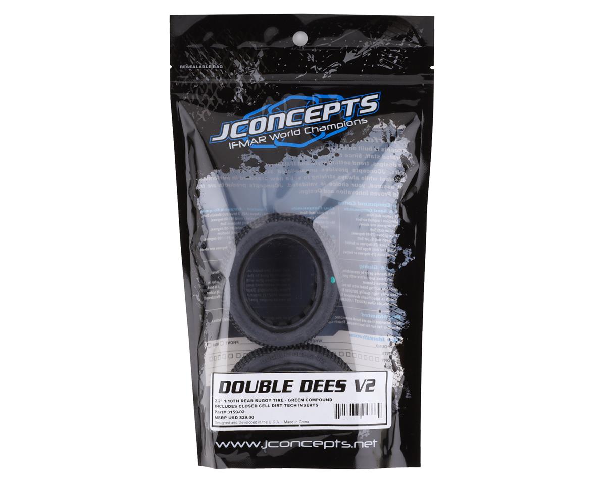 JConcepts Double Dee's V2 2.2" Rear Buggy Tires (2) (Green)