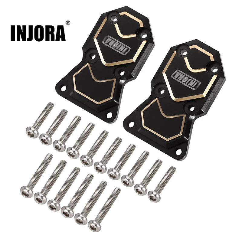 INJORA 2pcs 10g/pcs Black Brass Diff Covers for Axial SCX24 AX24 SKU: SCX24-93BK