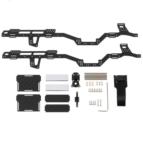 Meus Racing Carbon Fiber LCG Chassis /Center Axle Cover/Gear for Axial SCX24 6×6 Refit Kits