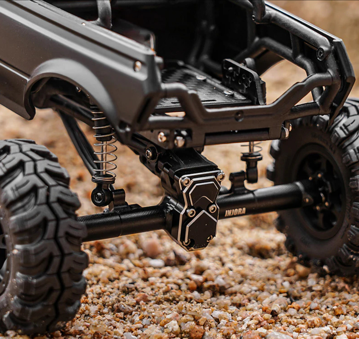 INJORA +4mm ProSteer Double Joint Aluminum Axle for 1/24 SCX24