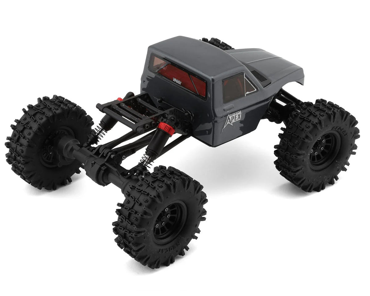 Redcat Ascent-18 Apex 1/18 4WD RTR Brushless Rock Crawler (Dark Metallic Gray) w/2.4GHz Radio, Battery & Charger