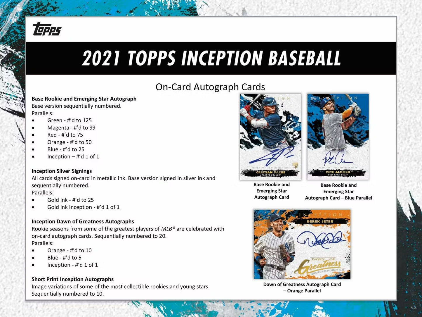 2021 Topps Inception Baseball Hobby Box