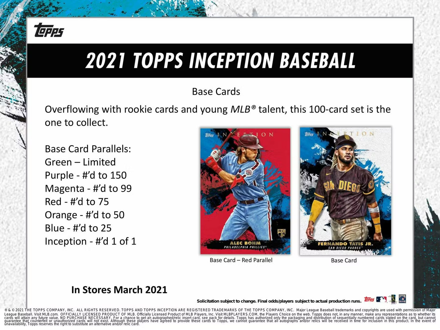 2021 Topps Inception Baseball Hobby Box