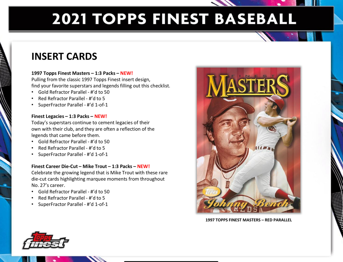 2021 Topps Finest Baseball Hobby Box