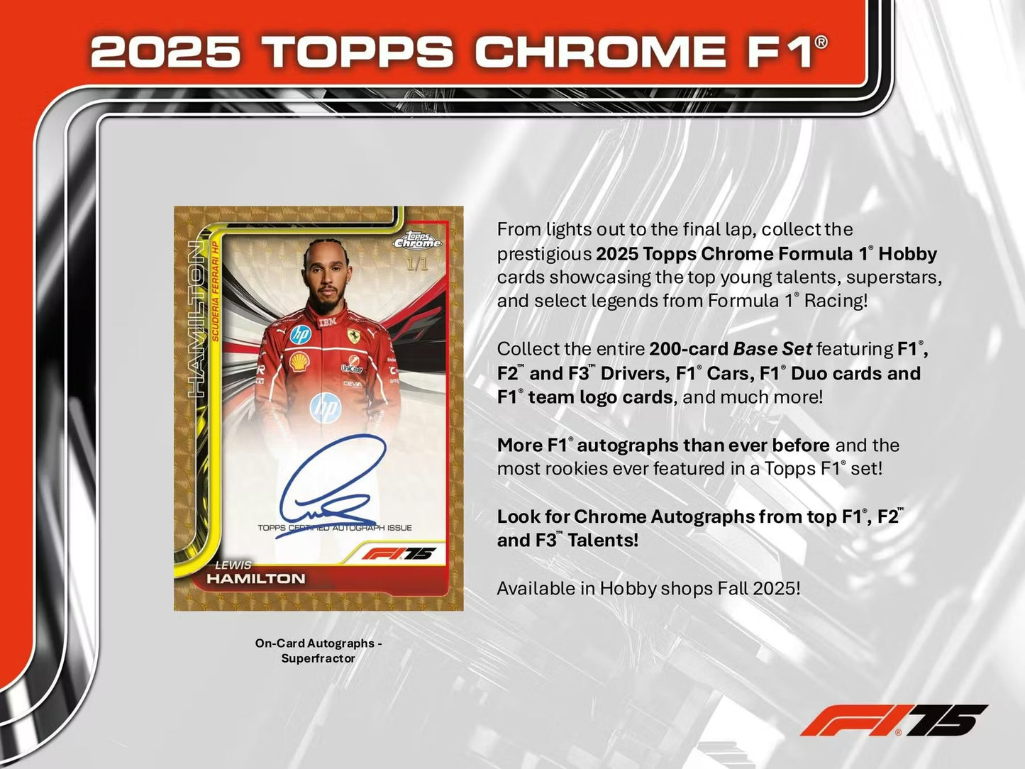 2025 Topps Chrome Formula 1 Racing Hobby Box