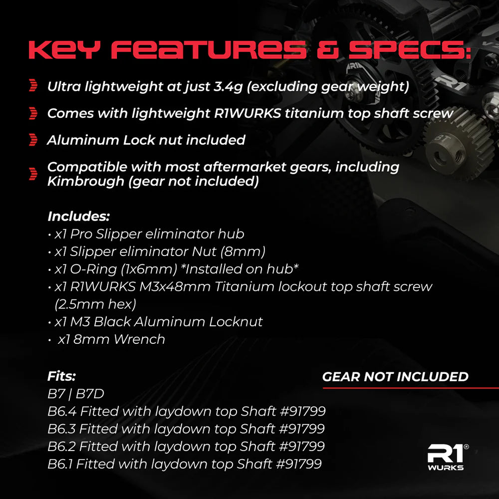 R1WURKS (B7 Series) Ultra-Lightweight Pro Slipper Eliminator System