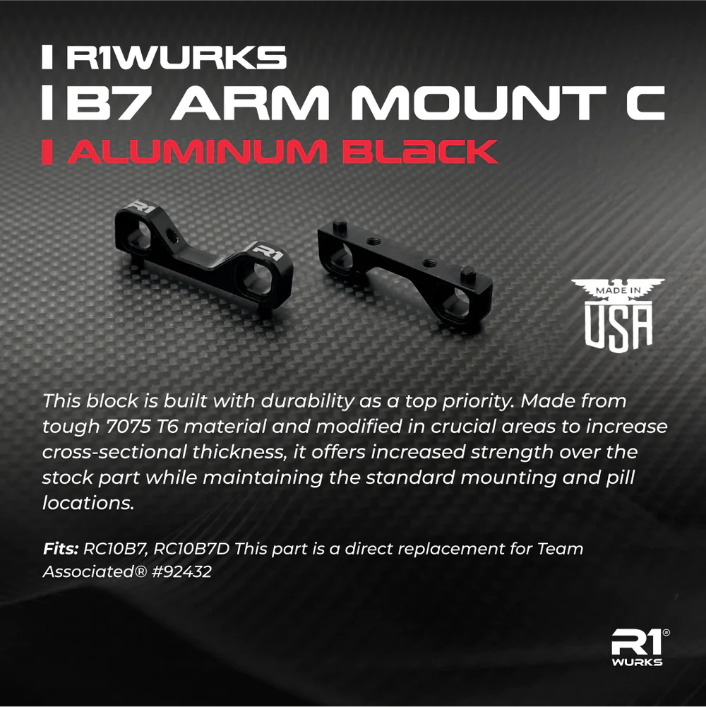 R1Wurks B7 Arm Mount C, Aluminum, Black