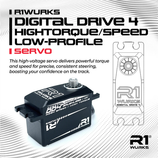 R1WURKS DD4 High Torque/Speed Low-Profile Servo