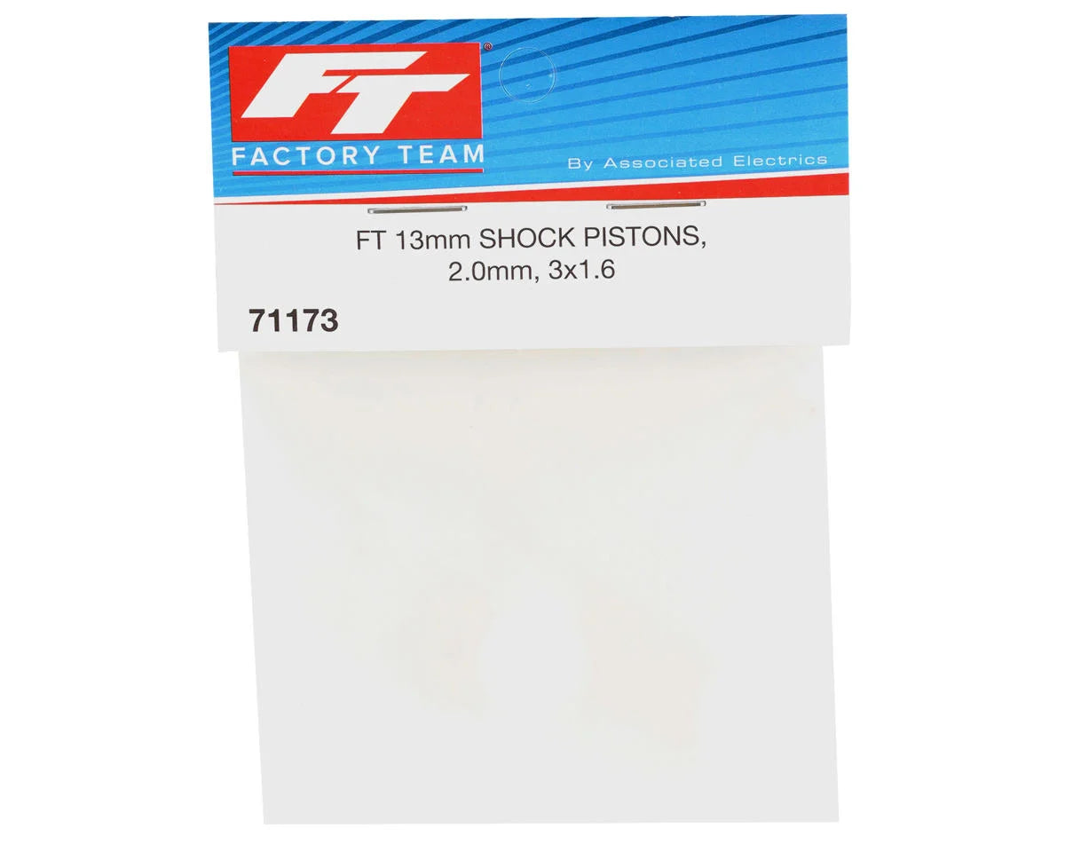 Team Associated Factory Team 13mm 2mm Shock Piston (2) (3x1.6mm)