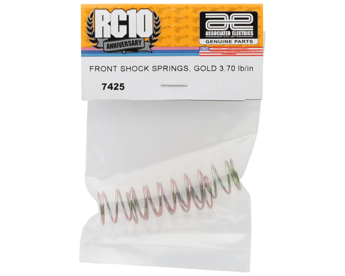 Team Associated RC10T Front Shock Springs (3.70lb/Gold) (2)