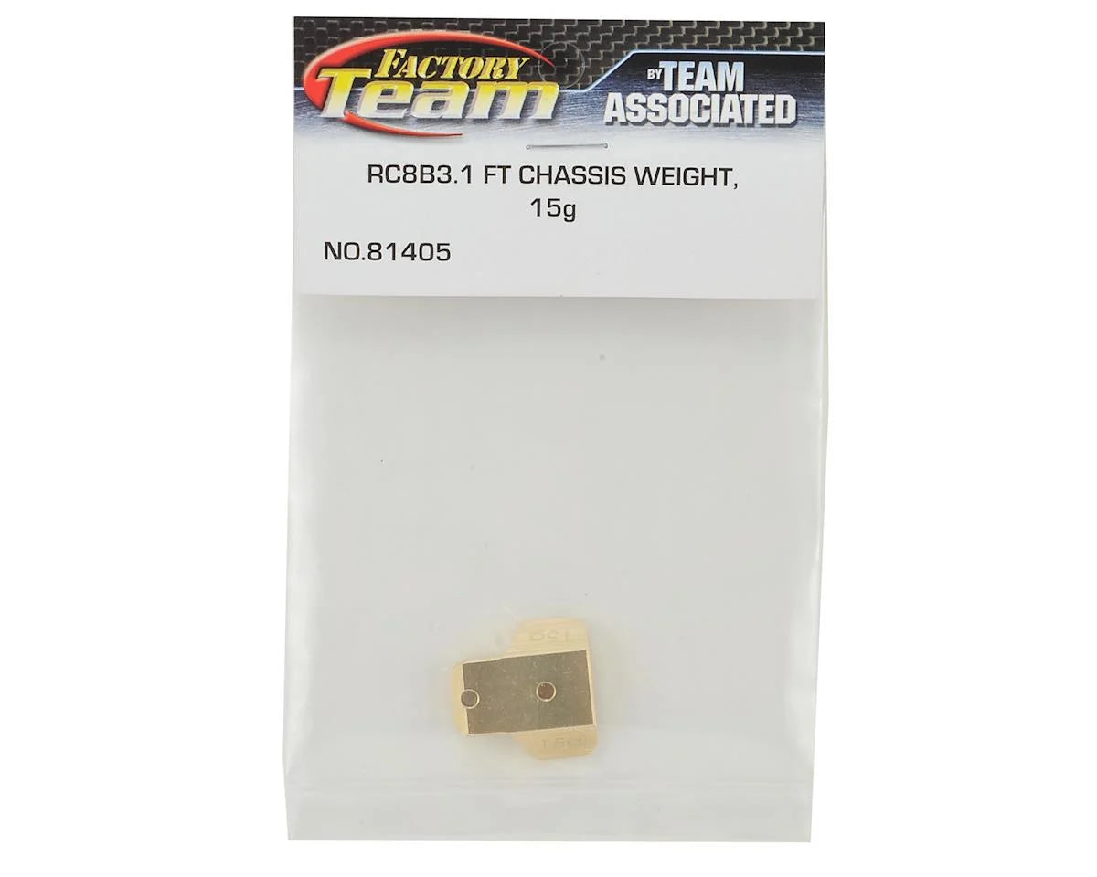 Team Associated RC8B3 Factory Team Brass Chassis Weight (15g)