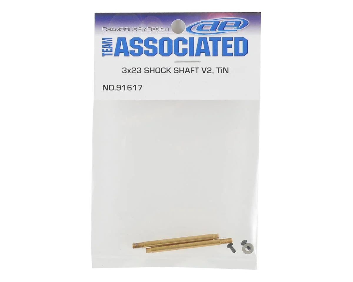 Team Associated 3x23mm V2 Ti-Nitride Screw Mount Front Shock Shaft (2)