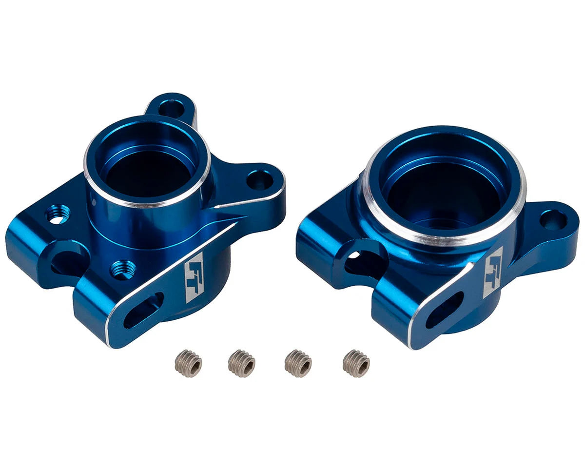 Team Associated RC10B7 Factory Team Aluminum Rear Hub Set (Blue) (2)