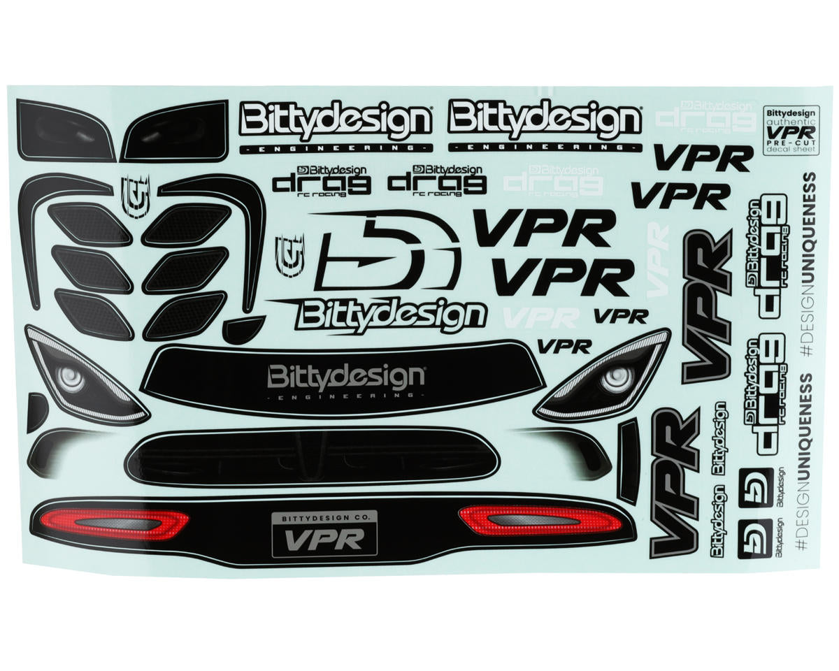 Bittydesign VPR 1/10 Pro No Prep Street Eliminator Drag Racing Body (Clear)