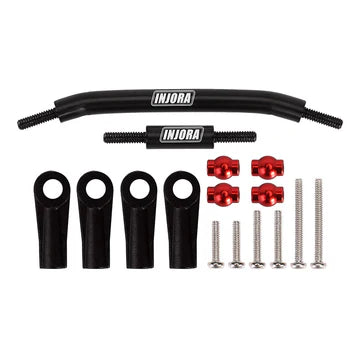 INJORA Stainless Steel Steering Link with Plastic Rod Ends for SCX24 AX24