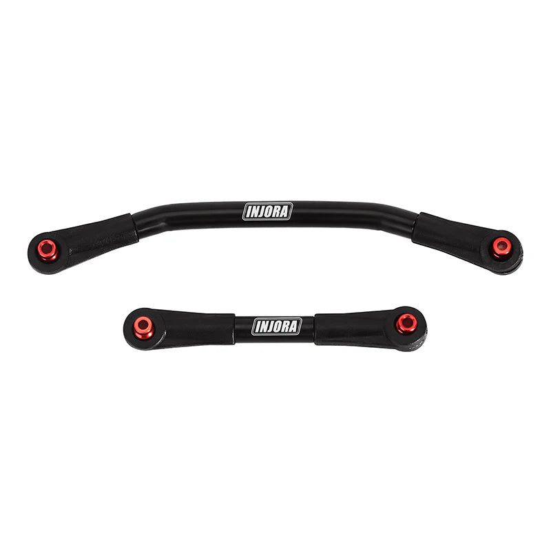 INJORA Stainless Steel Steering Link with Plastic Rod Ends for SCX24 AX24