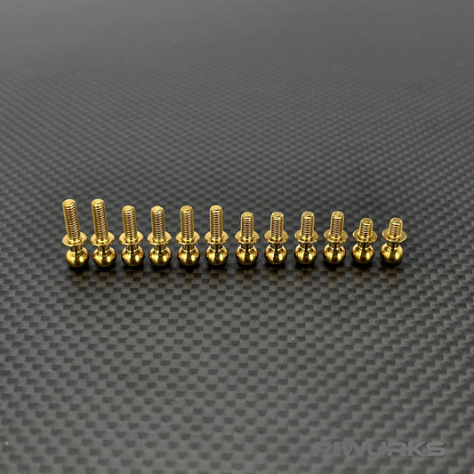R1WURKS DC1 Titanium Nitride Coated Titanium Ball Stud kit