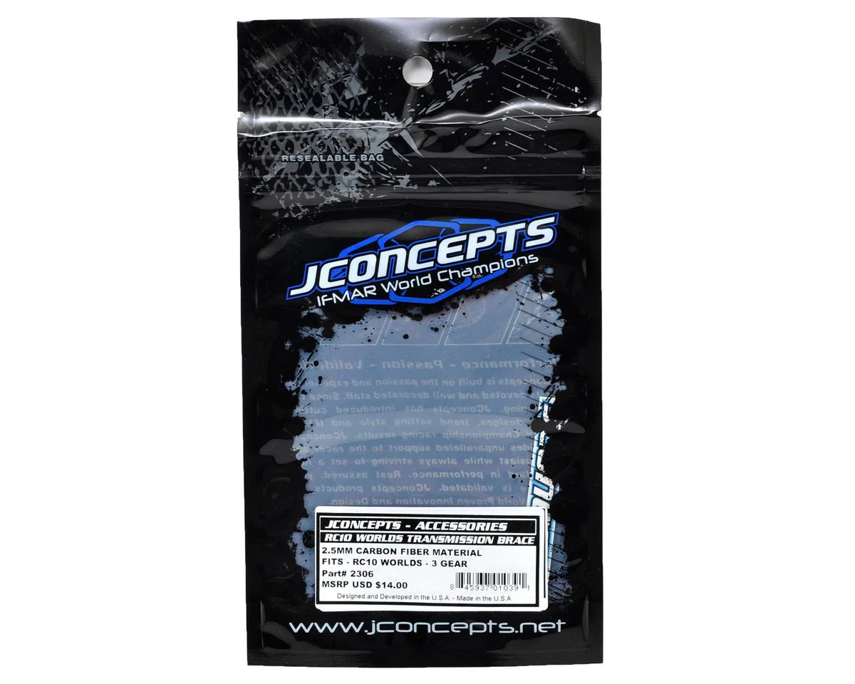 JConcepts RC10 Worlds 2.5mm Carbon Fiber 3 Gear Transmission Brace